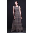 thumbnail image 4 of Bimba Check Ladies Round Neck Sleeveless Long Tank Casual Maxi PrintDress-XXX-Large, 4 of 6