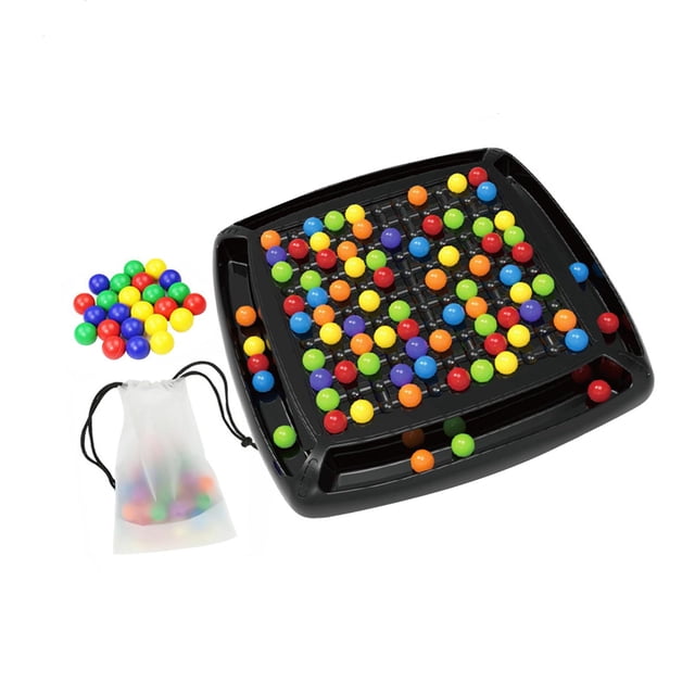 Lipstore Peg Board Beads Game Creative Rainbow Matching Game for Game Travel Children 120 pieces