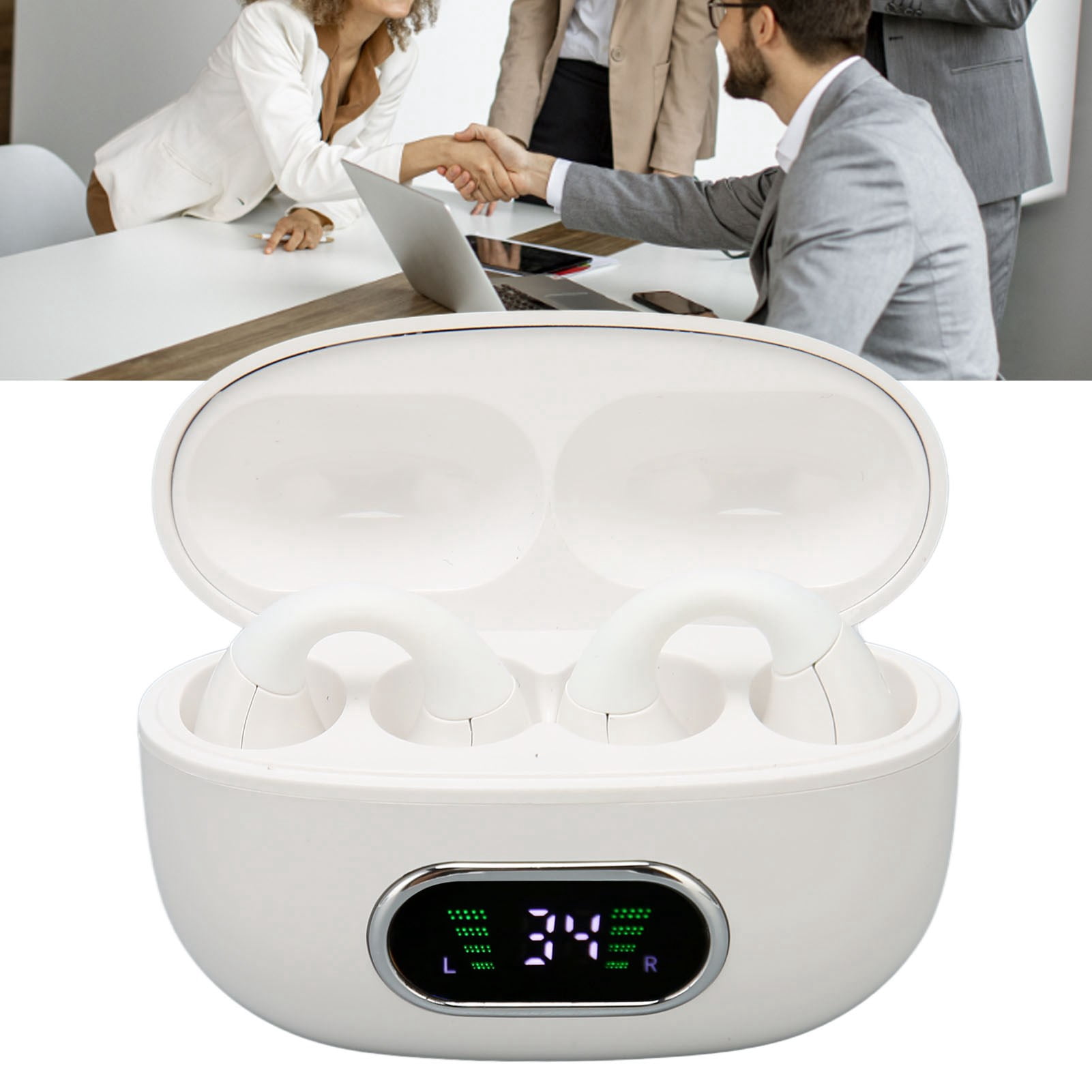 Translator Device BT Earphone, Smart Voice Translator Earbuds, Clip On Translation Earbuds, Supports 144 Languages, AI Translate For Travelling Learning Business