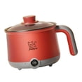 thumbnail image 4 of Luzkey Pot Électrique Mini Pot Électrique Ménager Pot de Cuisson Multifonction Cuiseur de Nouilles Pot Électrique Portable pour Nouilles Shabu Shabu Gris Rouge, 4 of 8