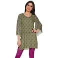 thumbnail image 1 of Moomaya Robes Tuniques Courtes Femmes Manches Kimono Kurti Imprimé Mini Tenue d'Été, 1 of 5