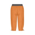 thumbnail image 4 of Timegard Pantalon Cargo pour Femmes Capris à Cordon Taille Élastique Actif Randonnée Plein Air Pantalon Court, 4 of 6