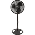 thumbnail image 1 of Lasko 16 Inch Oscillating 3 Speed Adjustable Pedestal Stand Fan Black (2 Pack), 1 of 5