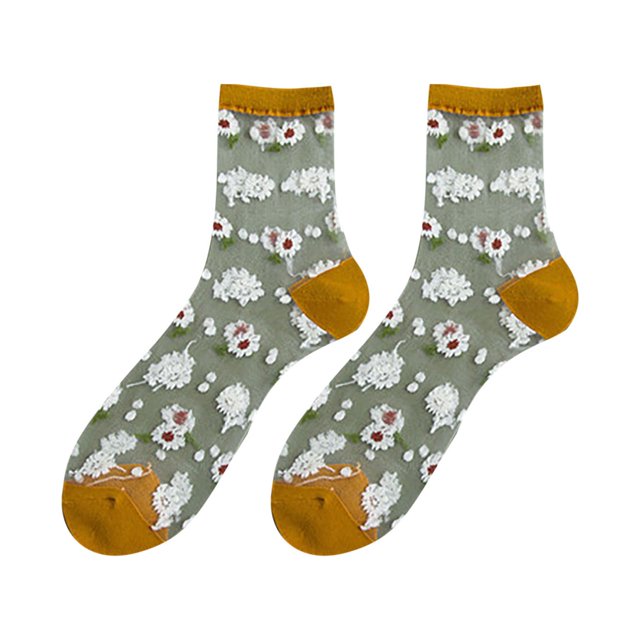 IROINID Économies Chaussettes à la Cheville pour Femmes Maille Dames Respirabilité Patchwork Chaussettes Fines Bas