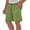Green, variant on Men Style Linen Solid Color Casual Fashion with Pockets Drawstring Waist Short Pants