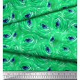 thumbnail image 3 of Soimoi Green Silk Fabric Watercolor Floral Decor Fabric Printed BTY 42 Inch Wide, 3 of 3