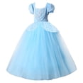 thumbnail image 1 of HAWEE Filles Bleu Princess Costume Classique de Luxe Robe de Fête Déguisement, 1 of 7