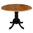 thumbnail image 1 of International Concepts 42" Solid Wood Dual Drop Leaf Dining Table - Black/Cherry, 1 of 10