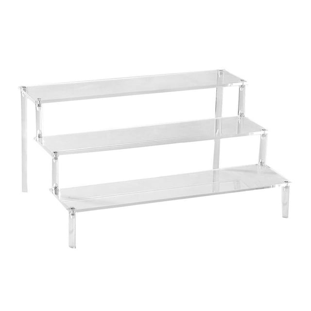 LOVEVER Display Shelf Shelves Clear Ladder Bookcase Acrylic Lipstick Rack Detachable Stand Action Figure Jewelry Toy