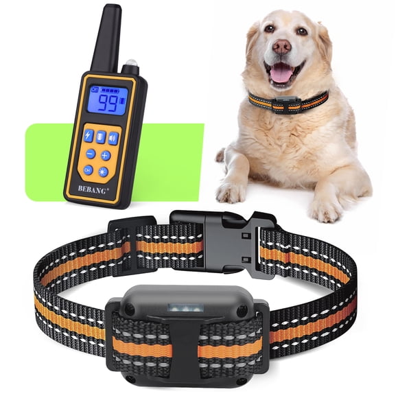 BEBANG Dog Training Collars, Dog Shock Collar with Remote 880yards, 3 Modes Waterproof, LED Light, Perfect for Training Small Medium Large Dogs