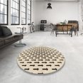 thumbnail image 4 of Ahgly Company Tapis d'Intérieur Lavable à la Machine, Carré, Transitionnel, Beige Blé, Tapis de Zone, 8 Pieds Carré, 4 of 7