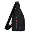 thumbnail image 2 of Ovzne Fashionable Embroidery Diamond Shoulder Crossbody Bag Large Capacity Watertight Backpack With Data Hole On Clearance, 2 of 6