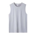 thumbnail image 2 of JDQJBZ Débardeurs pour Hommes Été Couleur Unie Col Rond Sans Manches Hauts Extensibles, 2 of 4