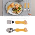 thumbnail image 4 of 6-Piece Baby Spoon Fork Set With Cartoon Handle, Stainless Steel Feeding Utensils For Toddlers With Travel Case, 4 of 8