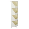 thumbnail image 1 of Étagère d'Angle avec Rangement, Armoire de Rangement d'Angle avec 4 Roues Mobiles Support d'Étagère d'Angle Bibliothèque pour Petit Espace Salle de Bain Cuisine Salon Bureau à Domicile, 1 of 7