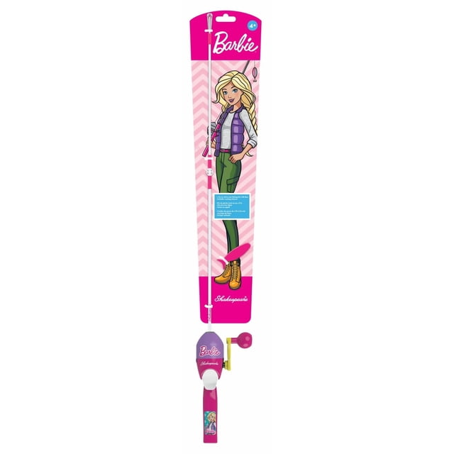 Shakespeare Barbie Combo Canne a Peche Spincast et Moulinet