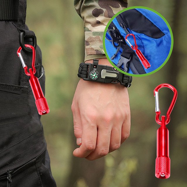 Aluminum Alloy Mini Keychain Flashlight Portable Strong Light Outdoor Camping Hiking Emergency Torch Tool