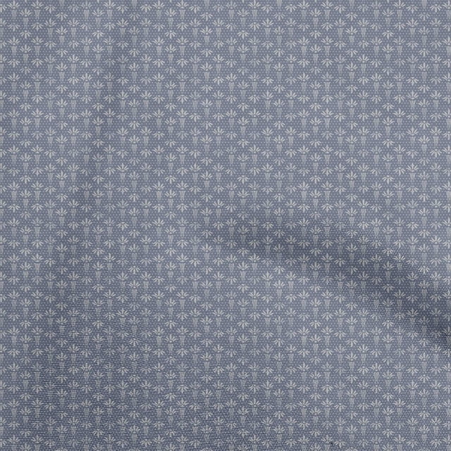 oneOone Cotton Poplin Twill Grayish Blue Fabric Asian Block Sewing Craft Projects Fabric Prints By Yard 56 Inch Wide
