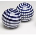 thumbnail image 2 of AA Importing 59876 Boules en Porcelaine Bleues et Blanches - Ensemble de 3, 2 of 3