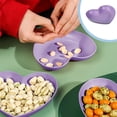 thumbnail image 1 of Dvkptbk Plastic Plates Heart Plates W 5.91Inch X L 5.51Inch Impregnable Dinner Plates Dishwasher Microwave Safe Plastic Plates Reusable Lightweight Plates for Kitchen or Camping, 1 of 6