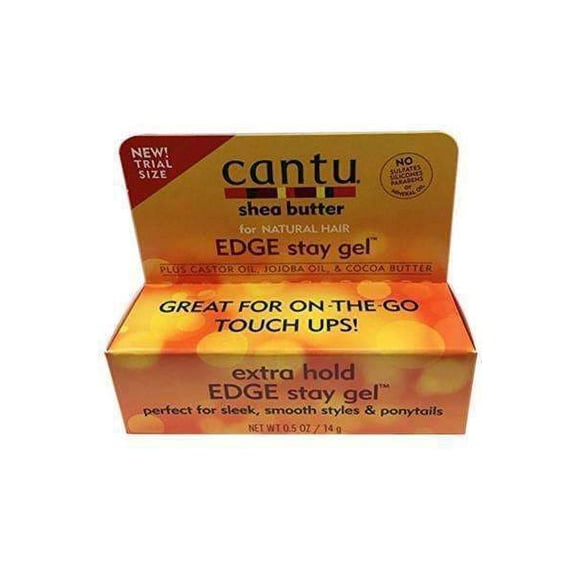 Cantu Beurre de Karité pour Cheveux Naturels Maintien Supplémentaire Bord Reste Gel 0,5 Oz