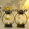 thumbnail image 4 of LCXmlly Battery Operated Lantern LED Lantern Vintage Operated Portable Handle Home Decor Flameless Electronic Lamp Night Light Christmas Party, 4 of 8
