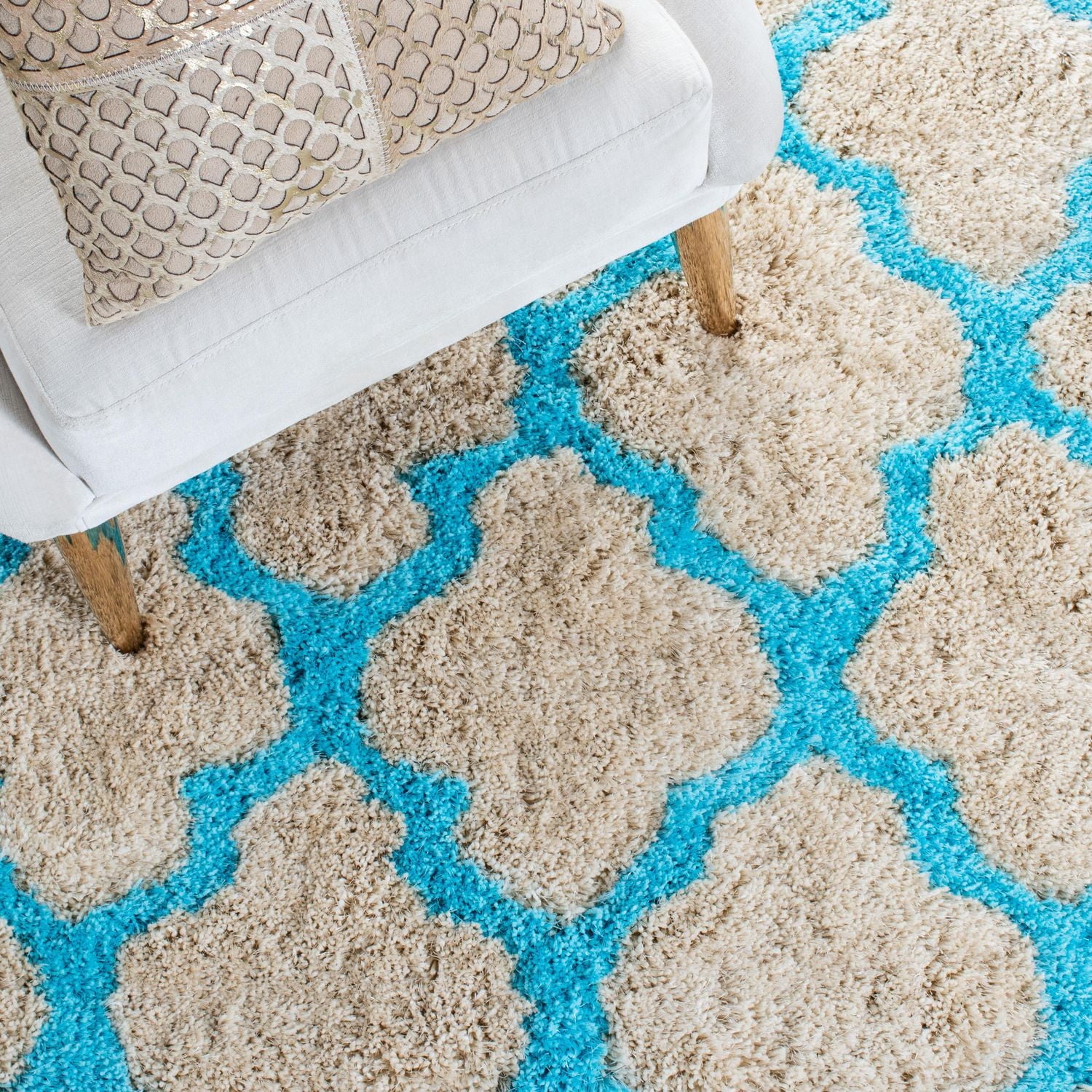 Safavieh Barcelona Anabelle Tapis Peluche Shag Géométrique