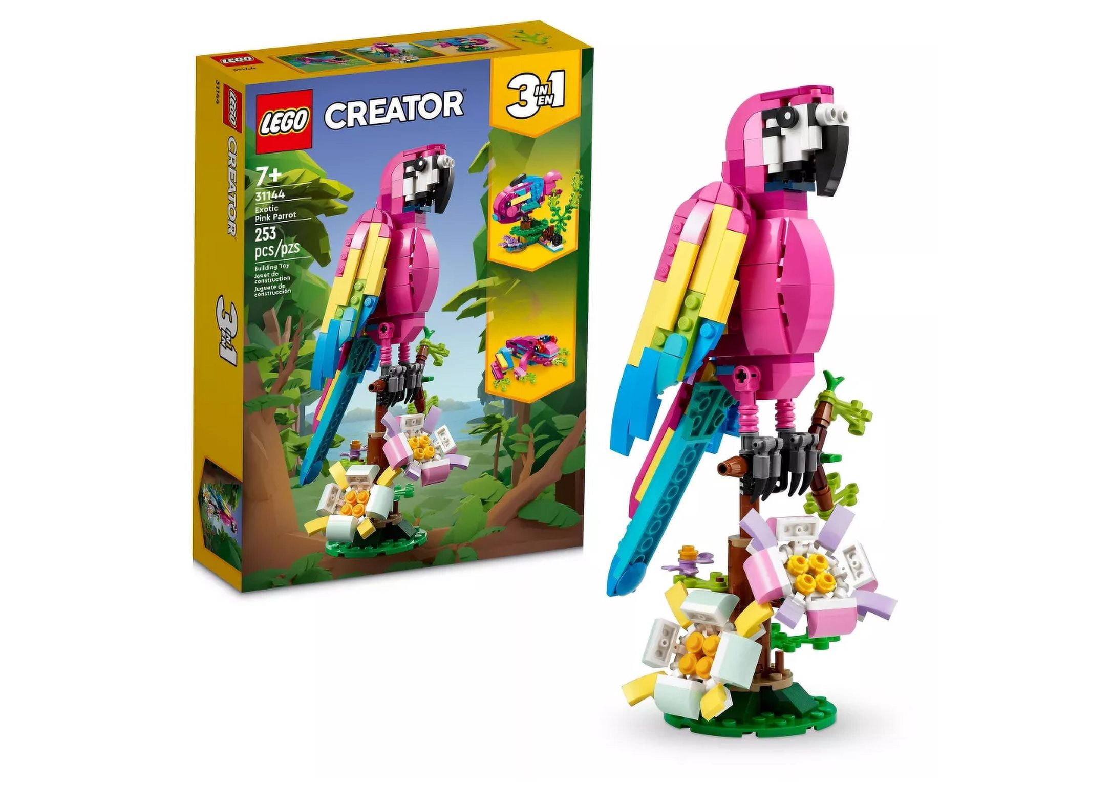 LEGO Creator Perroquet Rose Exotique Ensemble de Construction 3-en-1 31144 Exclusif