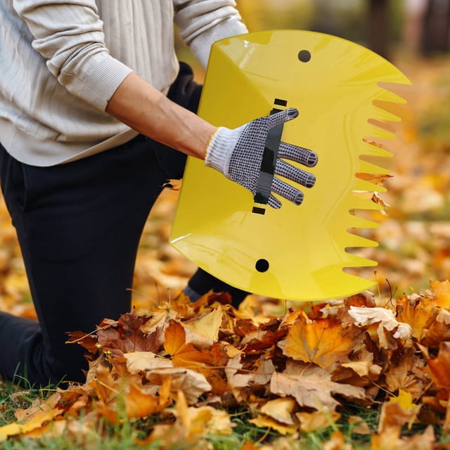 Lisbinx Leaf Spoon Hand Rakes - 2 Pack | Outdoor Gardening Tool for Leaf Picking & Yard Cleaning | Ergonomic Designs for Easy Defoliation Collection | Durable Construction for All Weather Use