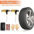 thumbnail image 2 of Unique Bargains 10 Pcs Tire Repair Kit Flat Tire Repair Tool to Fix Punctures for Jeep, Car, RV, SUV, UTV, Truck, Motorcycle, Tractor Puncture Repair Set Black, 2 of 7