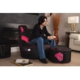 thumbnail image 2 of Siteazee Indoor Pink Pouf – Waterproof Oxford Fabric Bean Bag Seat with Quilted Top for Living Room or Game Rooms, 2 of 5