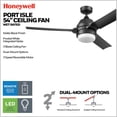 thumbnail image 4 of Honeywell Port Isle Modern Outdoor Ceiling Fan, Light and Remote Control, Black, 4 of 10