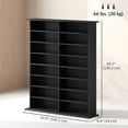 thumbnail image 3 of HOMCOM Armoire de Rangement Multimédia Étagère à DVD à 8 Niveaux avec Tablettes Ajustables Noir, 3 of 10