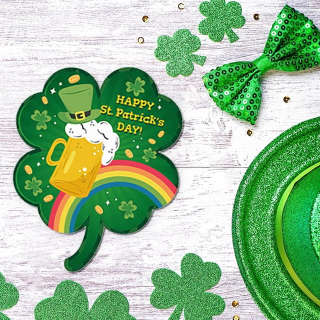 EGNMCR St. Patrick's Day Party Theme Tableware Set Disposable Decorative Tableware Paper Set disposable tableware