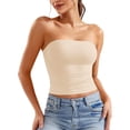 thumbnail image 1 of Weiqiqre Spring+Tops+for+Women Strapless Crop Tops Basic Backless Sleeveless Bandeau Going Out Cute 2025 Summer Clothes, 1 of 5