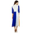thumbnail image 4 of Bimba Robe Classique à Col Mandarin pour Femmes, Robe Midi d'Été Tricolore, 4 of 9
