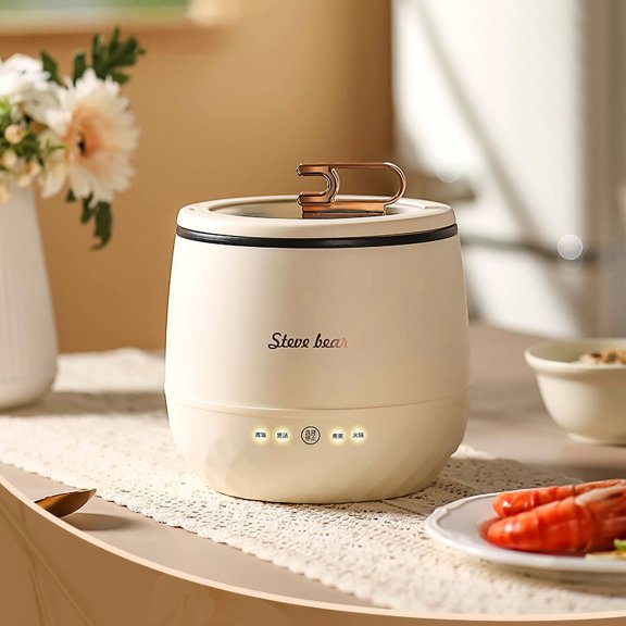 Aqestyerly Cuiseur Multifonction Cuiseur Électrique Casserole Antiadhésive Mini Cuiseur pour Bouillir Cuisiner Cuire à la Vapeur Usage Cuisine HWRETIE