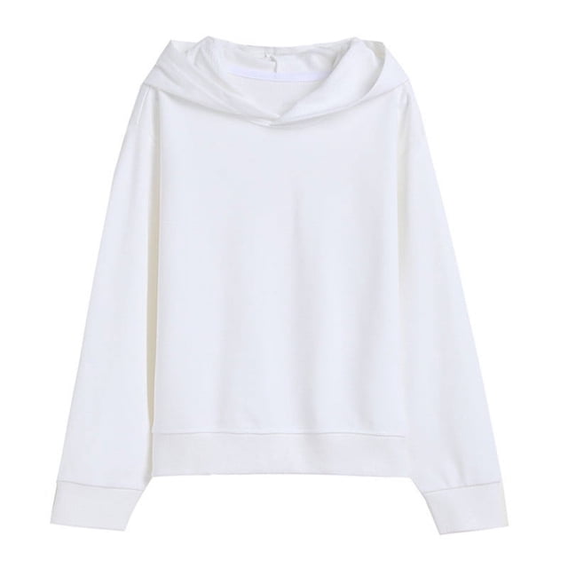 MeetoTime Girls Boys Cotton Oversized Hooded Sweatshirt Loose Solid Color Long Sleeve Pullover Top 2-12 Years