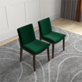 thumbnail image 3 of Ashcroft Mid Century Modern Velvet Dining Chair, Green (Set of 2), 3 of 8