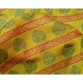 thumbnail image 4 of oneOone Silk Tabby Fabric Leaves & Lotus Block Print Fabric By The Yard 42 Inch Wide, 4 of 4