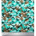 thumbnail image 1 of Soimoi polyester Crepe Fabric Two Tone Camouflage Printed Craft Fabric by the Yard 42 Inch Wide, 1 of 3