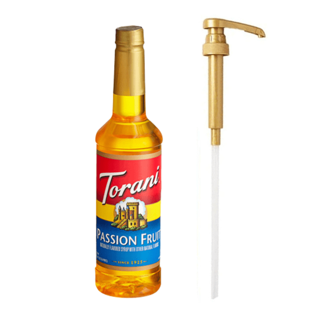 Torani Passion Fruit Flavoring Syrup Plastic 750 mL Bonus Squeeze Pump