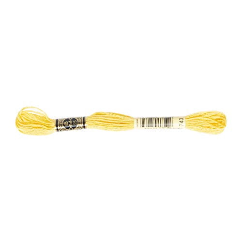 DMC coton 6 brins fil à broder 8 m (8.7 yd) jaune