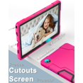 thumbnail image 4 of KOMI Galaxy Tab A9+ Case,for Samsung Galaxy Tab A9 Plus Case with Built-in Screen Protector Kickstand,Hybrid Shockproof Samsung Tablet A9+ Case 11 Inch 2024 Model (SM-X210/X216/X218) Pink+Black, 4 of 5