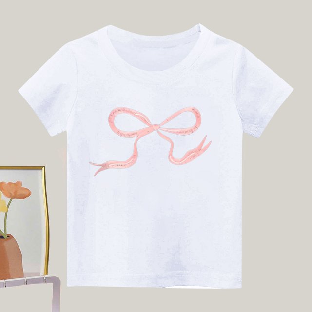 Rbaofujie T-Shirts Graphiques pour Filles Manches Courtes Col Rond T-Shirts Décontractés Hauts d'Été Mignons Vêtements