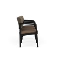 thumbnail image 4 of Fauteuil d'Attente de Réception Lenox en Acier à 3 Places / Acier Noir / Brun / Brun, 4 of 5