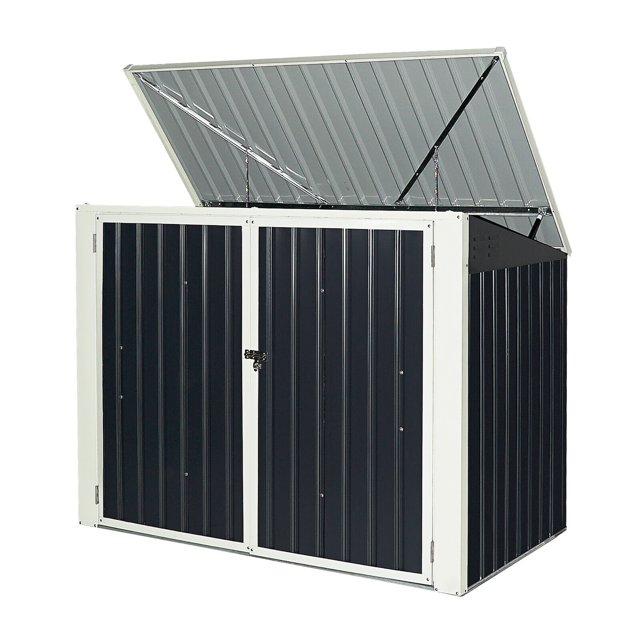 Costway 6x3FT Horizontal Storage Shed 68 Cubic Feet for Garbage Cans Tools Accessories
