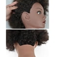 thumbnail image 2 of Pratique de Coiffure Tête de Poupée Entraînement Mannequins Tête avec Mannequin Humain Pince Afro Peau Noire, 2 of 8