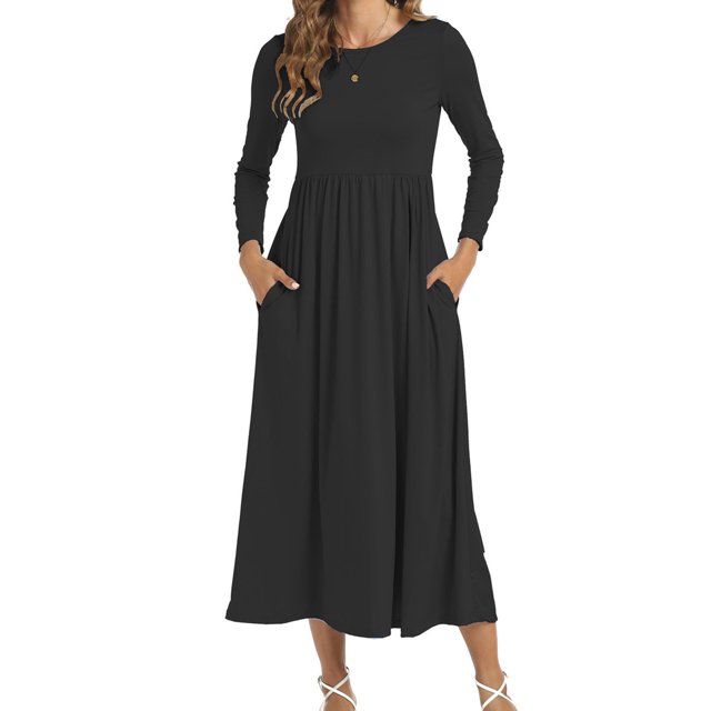 Gspmoly Robe pour Femme, Robe à Manches Courtes à Col Rond pour Femme, Mode, Couleur Unie, Taille Haute et Fente à la Cheville, Robe à Col en V, Robes de Cocktail jusqu'à 60 % de Rabais
