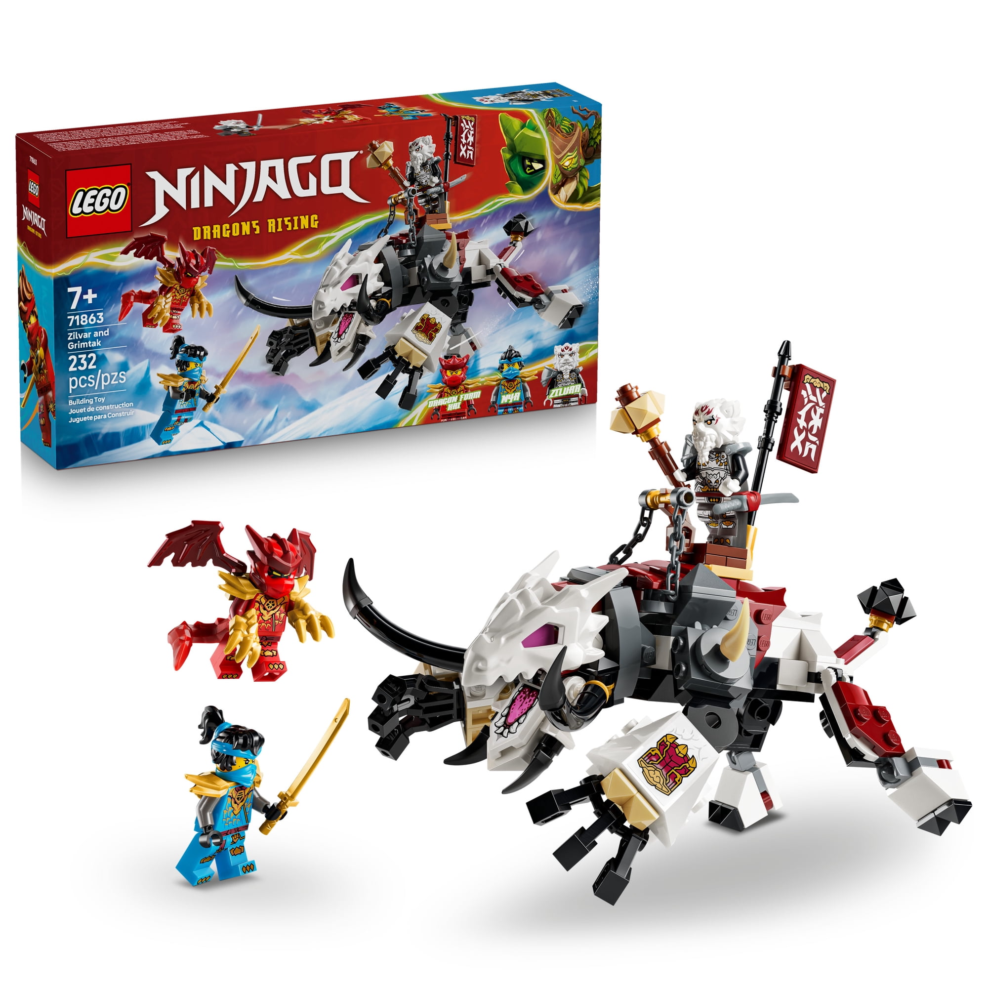 LEGO NINJAGO Zilvar and Grimtak the Dragon Beast - Building Toy